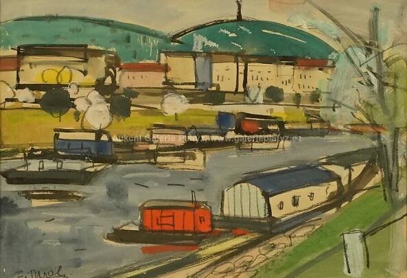 František Turek / Smíchovský přístav - detail aukce « Aukce « Aukční Galerie Platýz