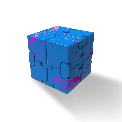 Hračka Fidget Infinity Cube, hliníková slitina Metal Infinity Cube Gadgets Hračky pro dospělé, Magic Cube pro úlevu od stresu