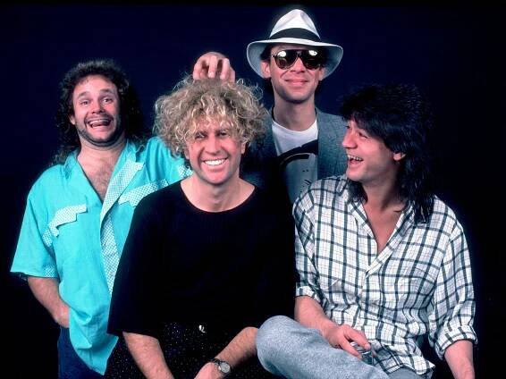 [L-R] Michael Anthony, Sammy Hagar, Alex Van Halen and Eddie Van Halen