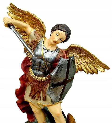 Krásná figurka sv. Michaela Archanděla – RUČNĚ MALOVANÁ – 28,3 cm vysoká Kód výrobce H086-28