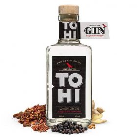 TOHI London Dry Gin - a dry gin with an exuberant and strong character.