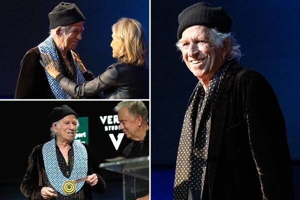 Rolling Stones guitarist Keith Richards was honored Wednesday with a new award that recognizes Connecticut residents for their creativity, passion and generosity.