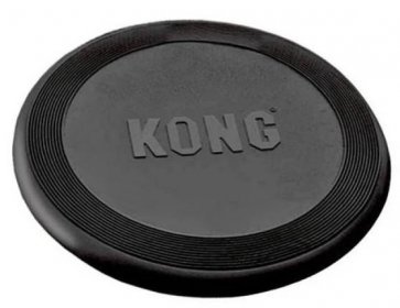 KONG Extreme Flyer L - odolné dogfrisbee, gumový vrhací kotouč, černý