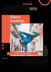 Sample Dance Audition Flyer Template