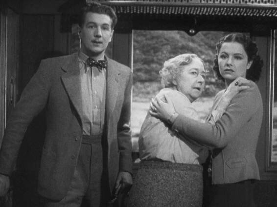 Zmizení staré dámy - Z filmu - Michael Redgrave, May Whitty, Margaret Lockwood