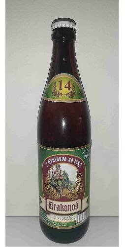 KRAKONOŠ 14 silné pivo světlé 0,5l sklo /5,8% - | JASO