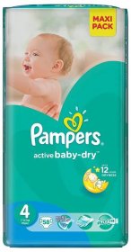 Plenky Pampers Active Baby S4 maxi 7-14kg 58ks