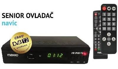 DVB/T2 Set top box Maxxo T2 DVB/T2 HEVC/H.265 SENIOR - rozbaleno