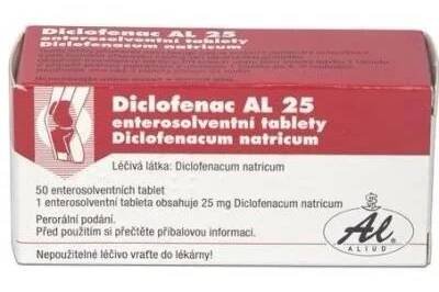 Příbalový leták - DICLOFENAC AL 25 25 mg 50 tablet - Lékárna.cz