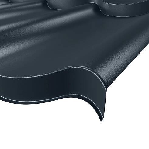 Vena metal roofing tile cut to size - subtle wave pattern | Hanbud