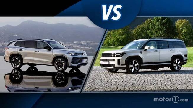VW Tayron vs. Hyundai Santa Fe: Seven-seater SUV duel