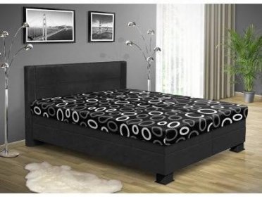 Čalouněná postel s úložným prostorem Alice 170x200 cm černá