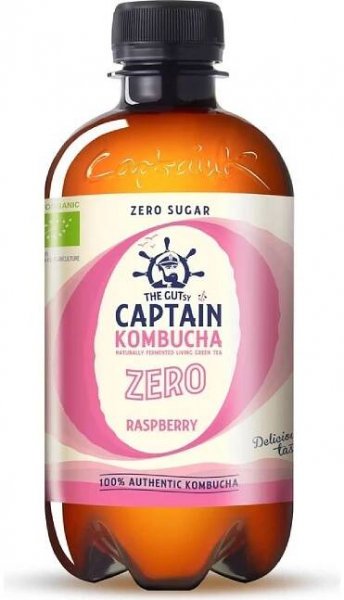 The Gutsy Captain Kombucha malina BIO 400ml zero