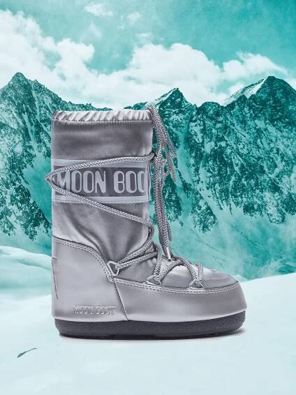 Dětské sněhule Moon Boot Icon Glance Silver