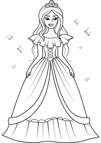 Barbie princezna omalovánka