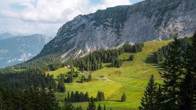 Grosse Scheidegg mountain pass in Switzerland