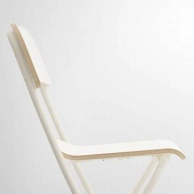 FRANKLIN Barová stolička s opěrkou, skládací - bílá/bílá 63 cm