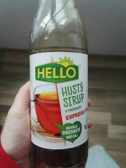 Podrobné informace o potravině Hello Hustý sirup s příchutí espreso tea