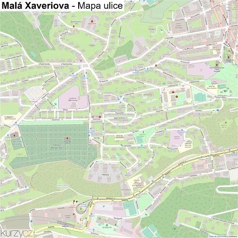 Malá Xaveriova - mapy | Kurzy.cz