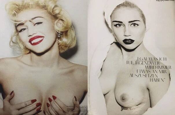 Miley Cyrus opět nahá: Ve stylu Marilyn Monroe se svlékla pro německý Vogue