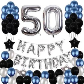 Happy birthday - Narozeniny 50let - Dekorace - Balonky