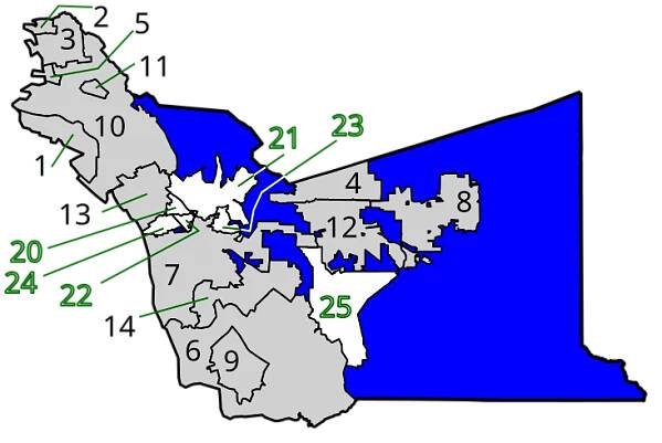 Cities and census designated places of Alameda County