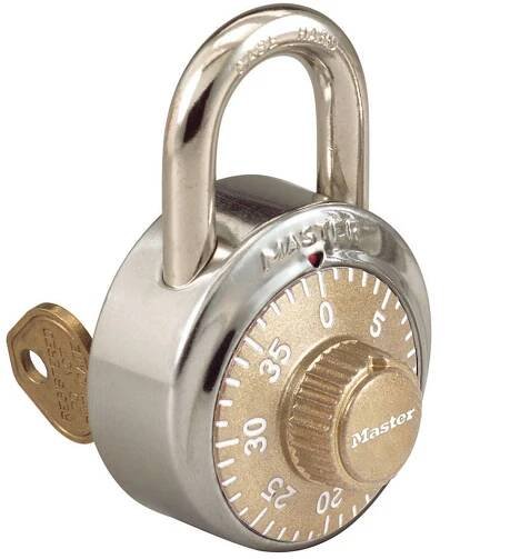 MASTER LOCK 1525 HANGING GOLD LOCKER LOCK 1525GOLD