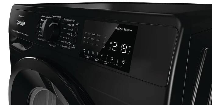 Pračka Gorenje WPNEI84A1SWB, černá, Praní za méně jak hodinu