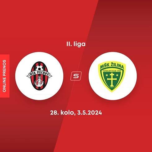ONLINE: MŠK Púchov - MŠK Žilina B dnes, II. liga (28. kolo, LIVE)