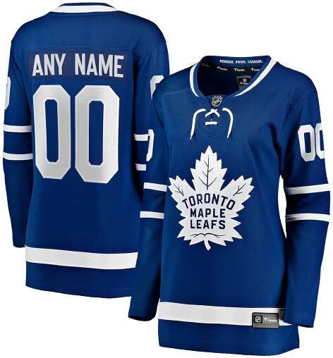 Women's Toronto Maple Leafs Fanatics Blue Home Breakaway Custom Jersey