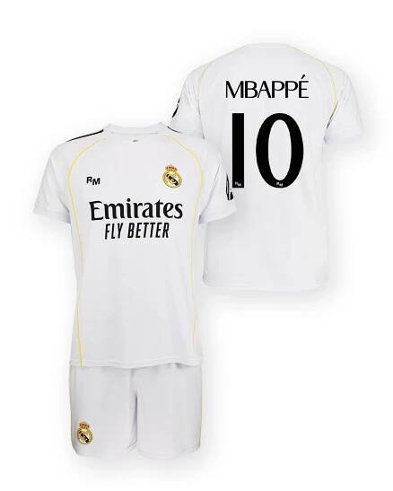 Real Madrid Kylian Mbappé set detský - dres + kraťasy (2025-2026) domáci - oficiálna replika