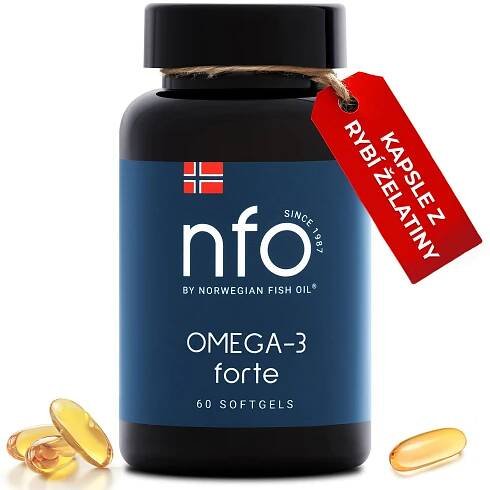 NFO OMEGA - 3 FORTE, 60 kapslí z rybí želatiny