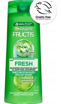 Garnier Fructis Fresh šampon pro mastné vlasy s okurkovou vodou a kyselinou salicylovou 400 ml