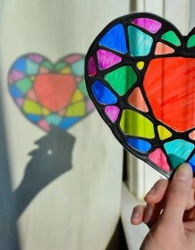 Stained Glass, Paper Crafting, Stained Glass Crafts, Arts And Crafts For Kids