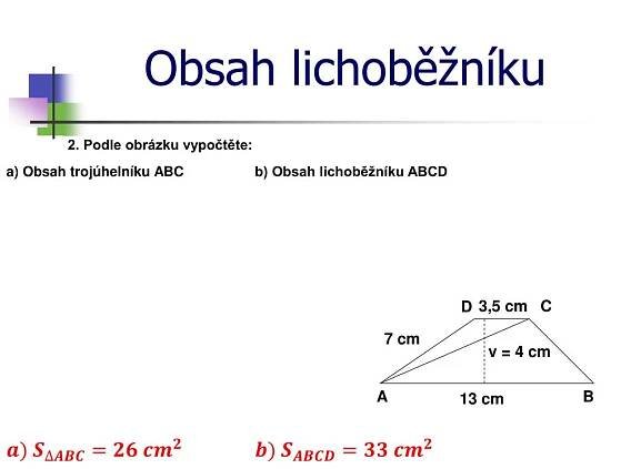 PPT - Obvod a obsah lichoběžníku PowerPoint Presentation, free download - ID:3237787