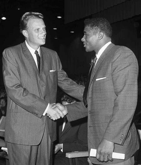 Billy Graham Greeting Floyd Patterson