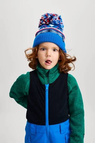 Detská zimná čiapka Reima Kirjoen - Black - Skibi Kids