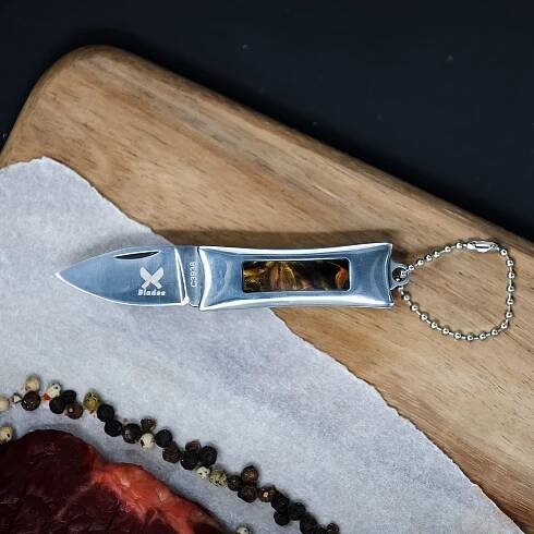 Mini nůž Clipper Keychain, Nerezová ocel 440C, 9,5 cm