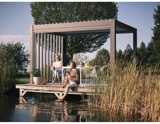 Biohort Pergola 4 x 3 tmavě šedá/stříbrná 404,5 x 312 cm