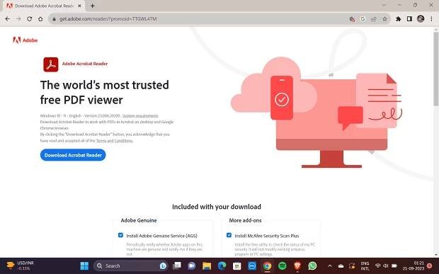 Jak stáhnout Adobe Reader z obchodu Microsoft Store