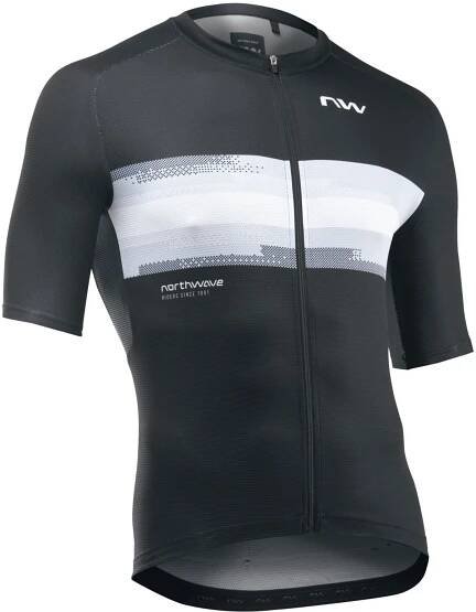 Cyklistický dres Northwave Force Evo Jersey Short Sleeve - Black/White