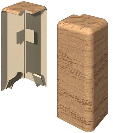 Egger Vnější roh pro soklovou lištu CUBICAL dub medový, 2 ks