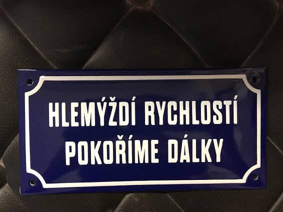 Smaltovaná cedule nová