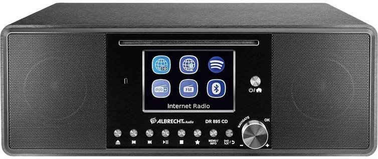 Albrecht DR 895 27895 internetové stolní rádio, internetové, DAB+, FM, CD, USB, Wi-Fi, internet, černá : Půhy.cz