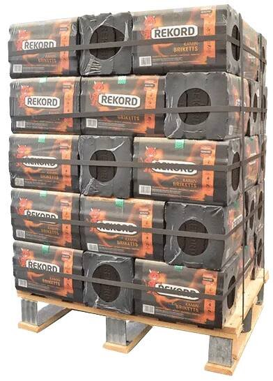 Uhelné brikety<br>REKORD 7“<br>750 kg