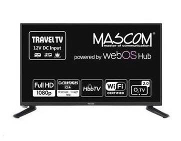 MASCOM MC22TFW10 WebOS, 55cm, DVB-T2/ S2/C, Wi-Fi, 12V DC Travel TV