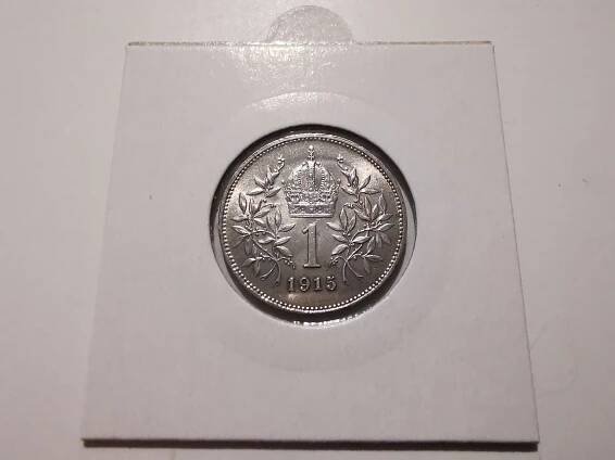 Stříbrná 1 koruna 1915 bz - Franz Josef I.