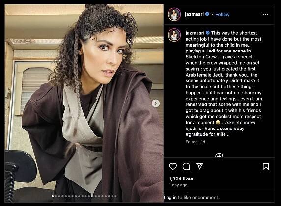 Yasmine Al Massri portays Jod Na Nawood's Jedi Master in a deleted scene for Skeleton Crew.
