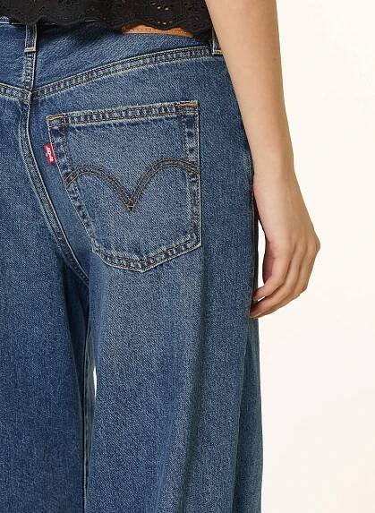 Levi's® Wide Leg džíny RIBCAGE WIDE LEG: 12 Dark Indigo - Worn In