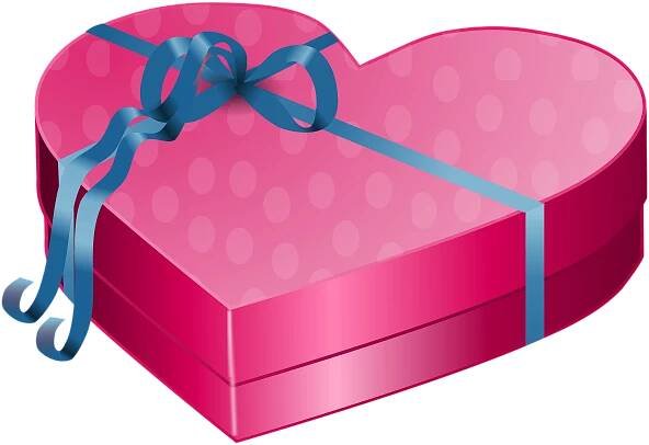 Valentines Heart Shaped Gift Box SVG